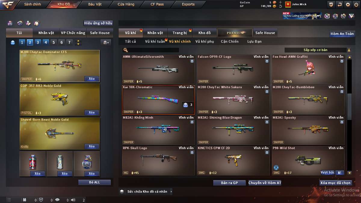 shop acc cf uy tin gia re